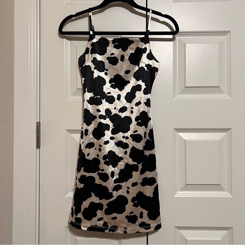 Altar'd State Black and Cream Mini Dress